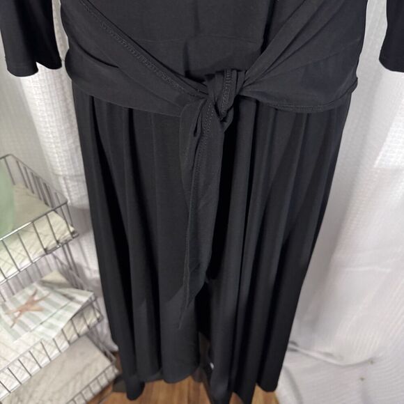 NEW Boston Proper XL Black Tie Back MIDI Dress Modest Traditional Workwear NWT - Picture 8 of 14